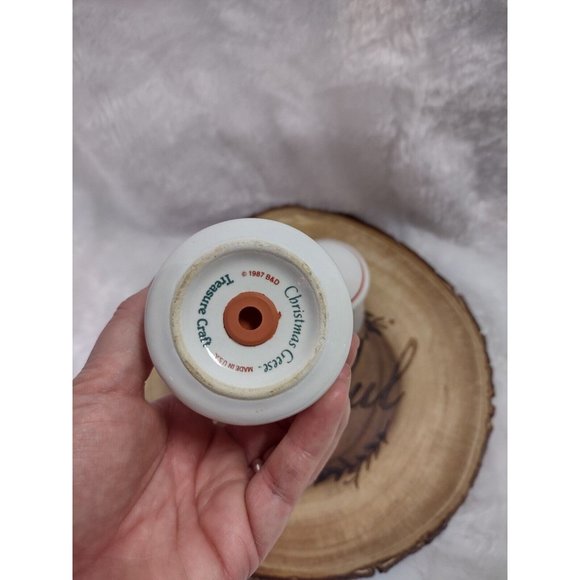 Vtg Treasure Craft Christmas Geese Ribbon Salt Pepper Shaker Set 1987 Replace - Picture 4 of 5